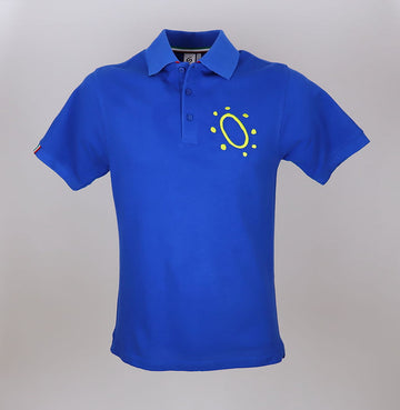 Polo in Cotone Azzurro con Ricami – Eleganza Italiana