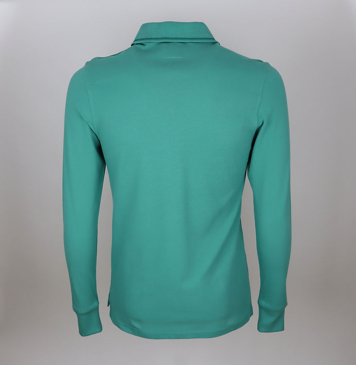Green Long Sleeve Polo