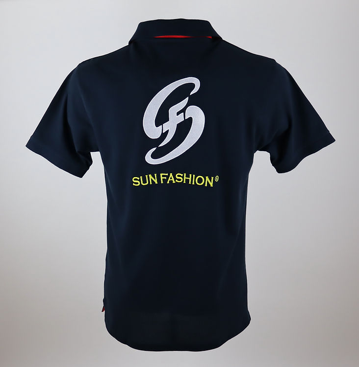 Blue Short Sleeve Polo (Front Sun)